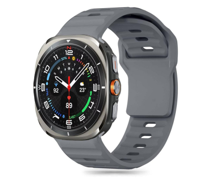 Pasek i akcesoria do zegarków TECH-PROTECT Silicone Line do Galaxy Watch Ultra (47 mm) Crayon Grey 5906302376469